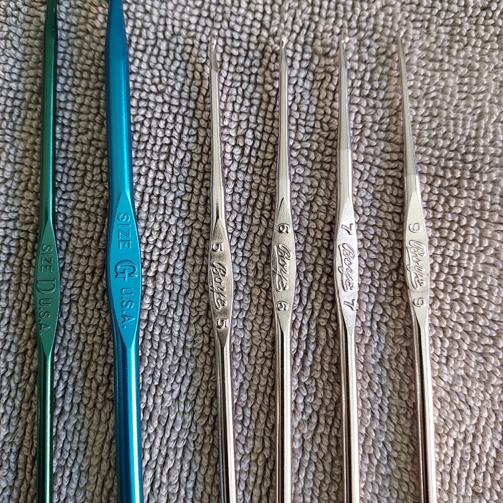 BOYE Crochet needles Lot of 6